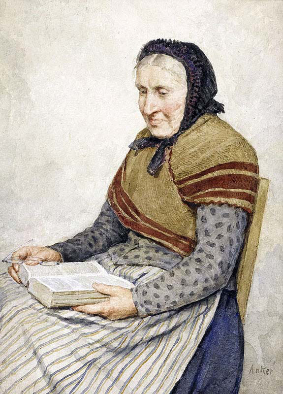 Grandmother Reading the Bible 